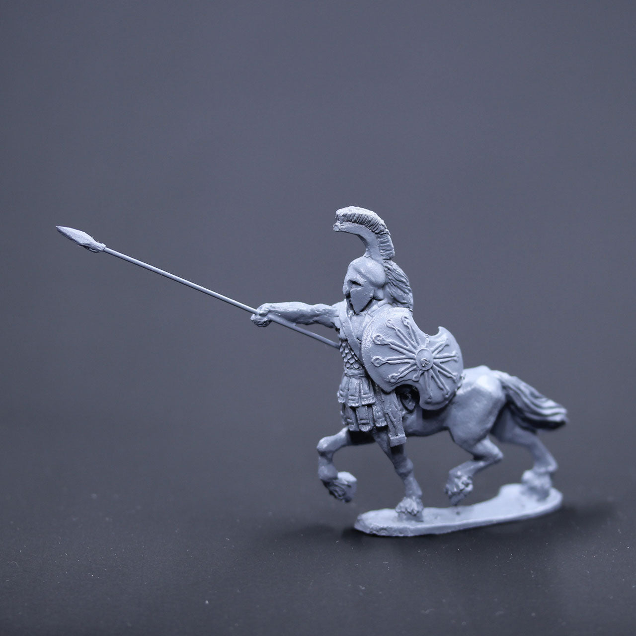 Centaur armored charging with spear and shield