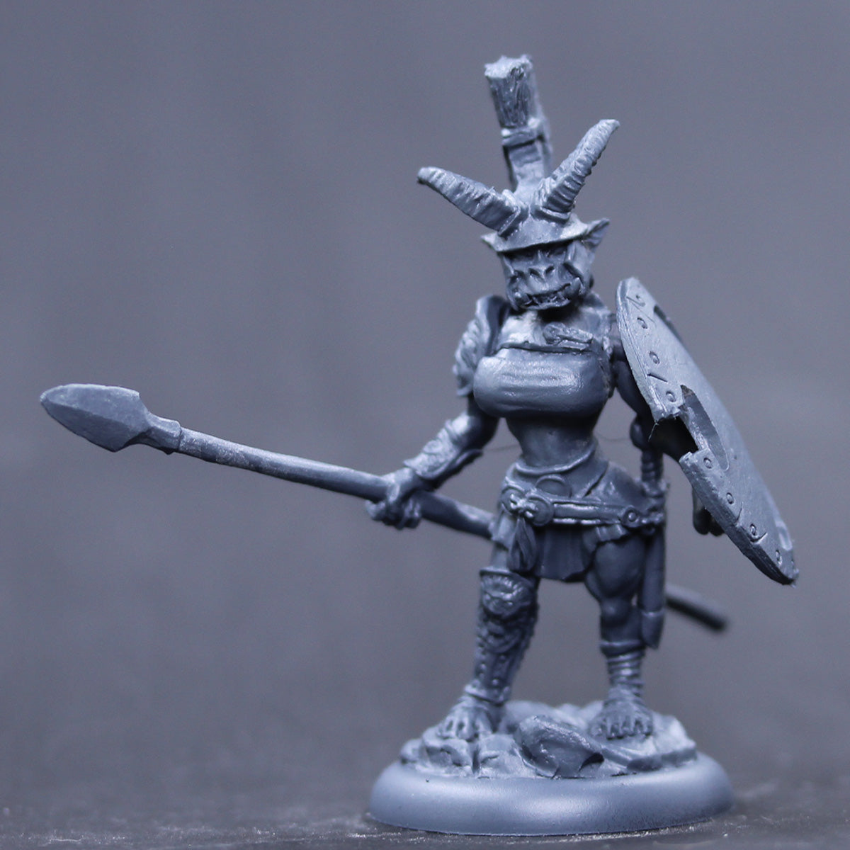Female Great Orc Spear and shield 2