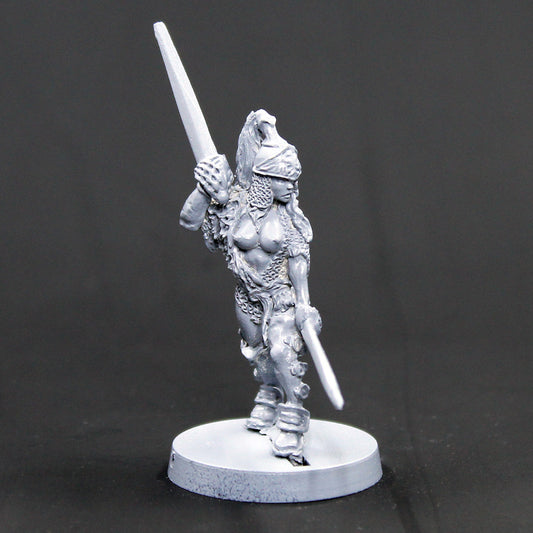 Kat Female Barbarian with two swords at ready