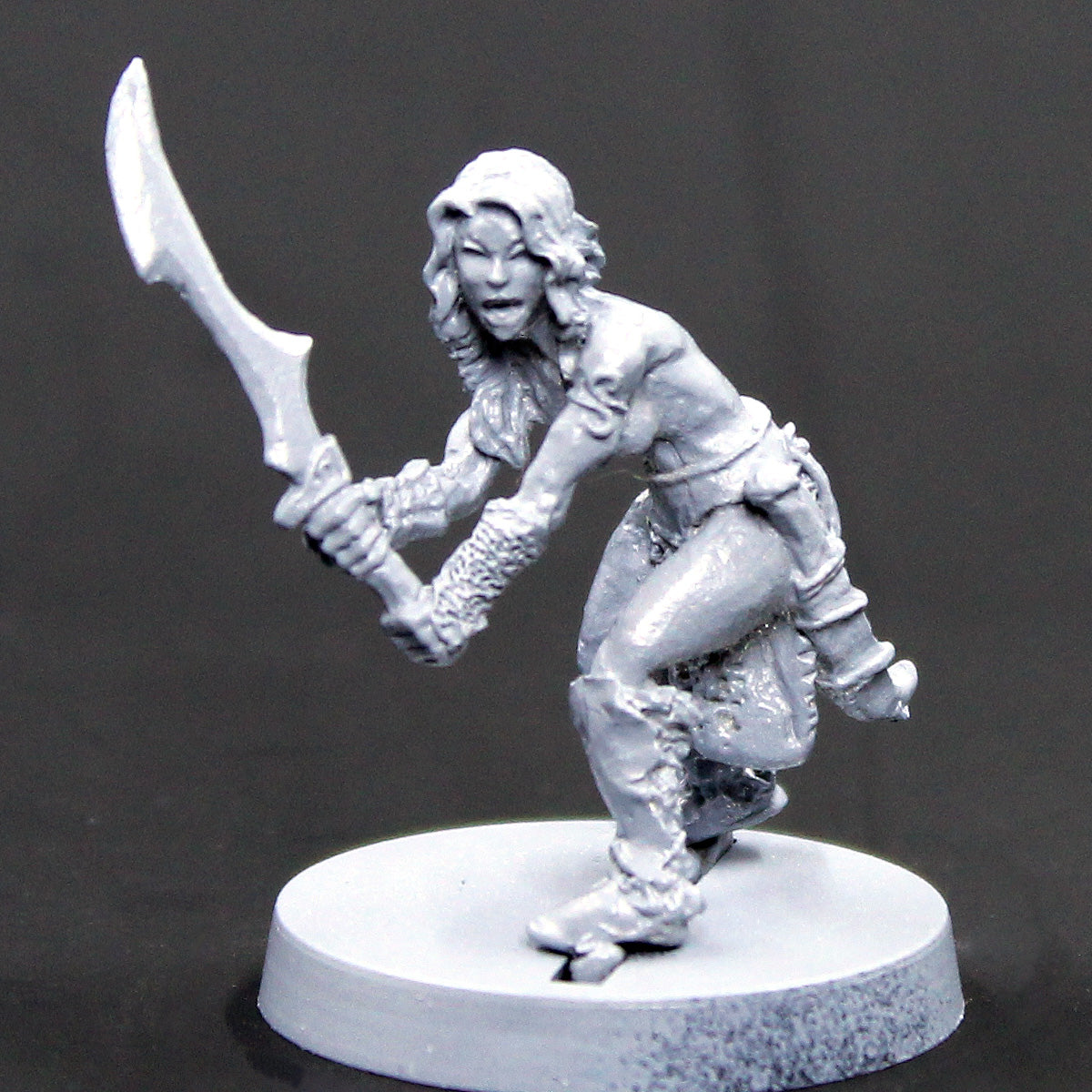 Female barbarian with sword