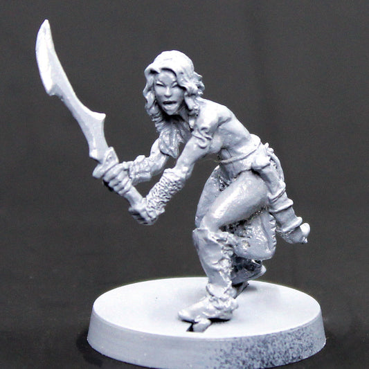 Female barbarian with sword