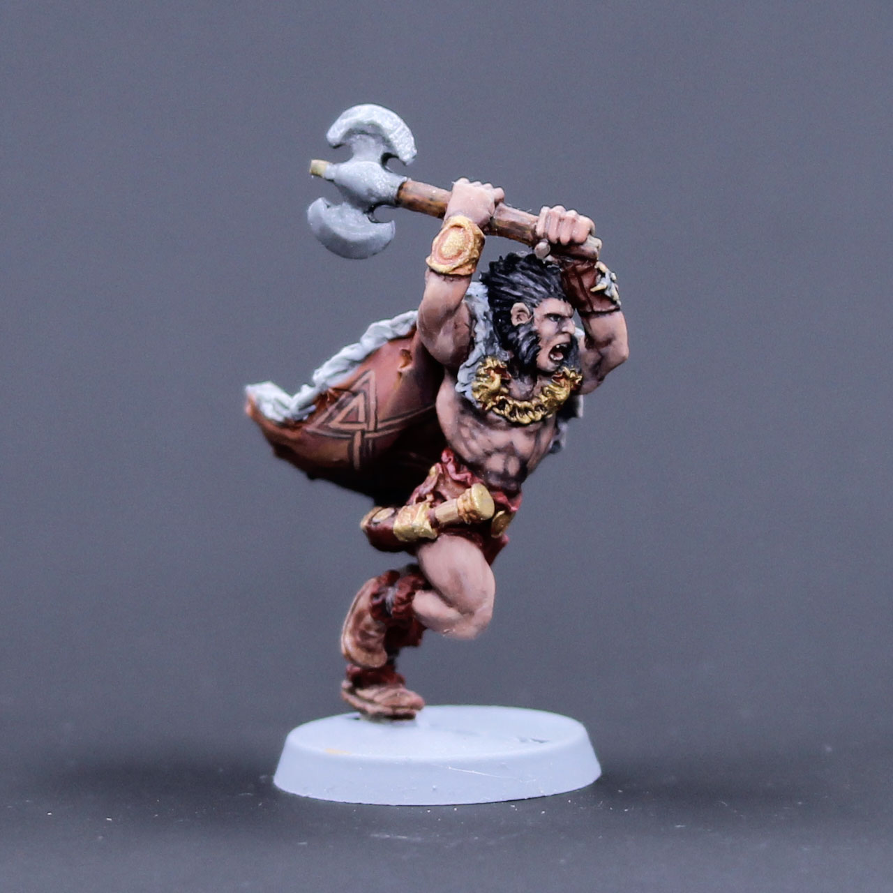 Northern barbarian attacking with great axe