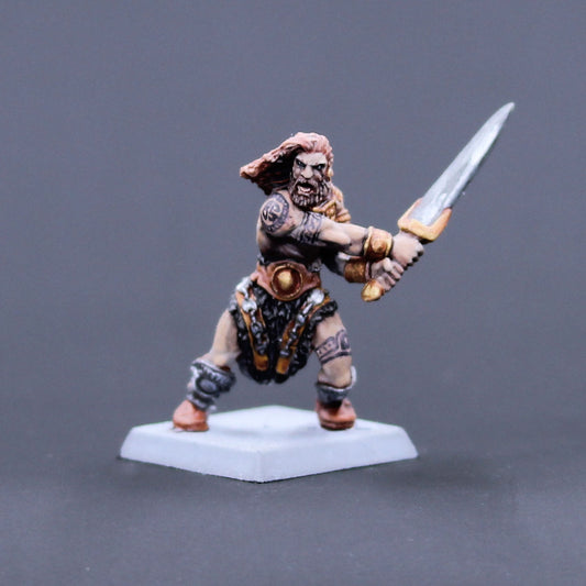 Barbarian swinging great sword