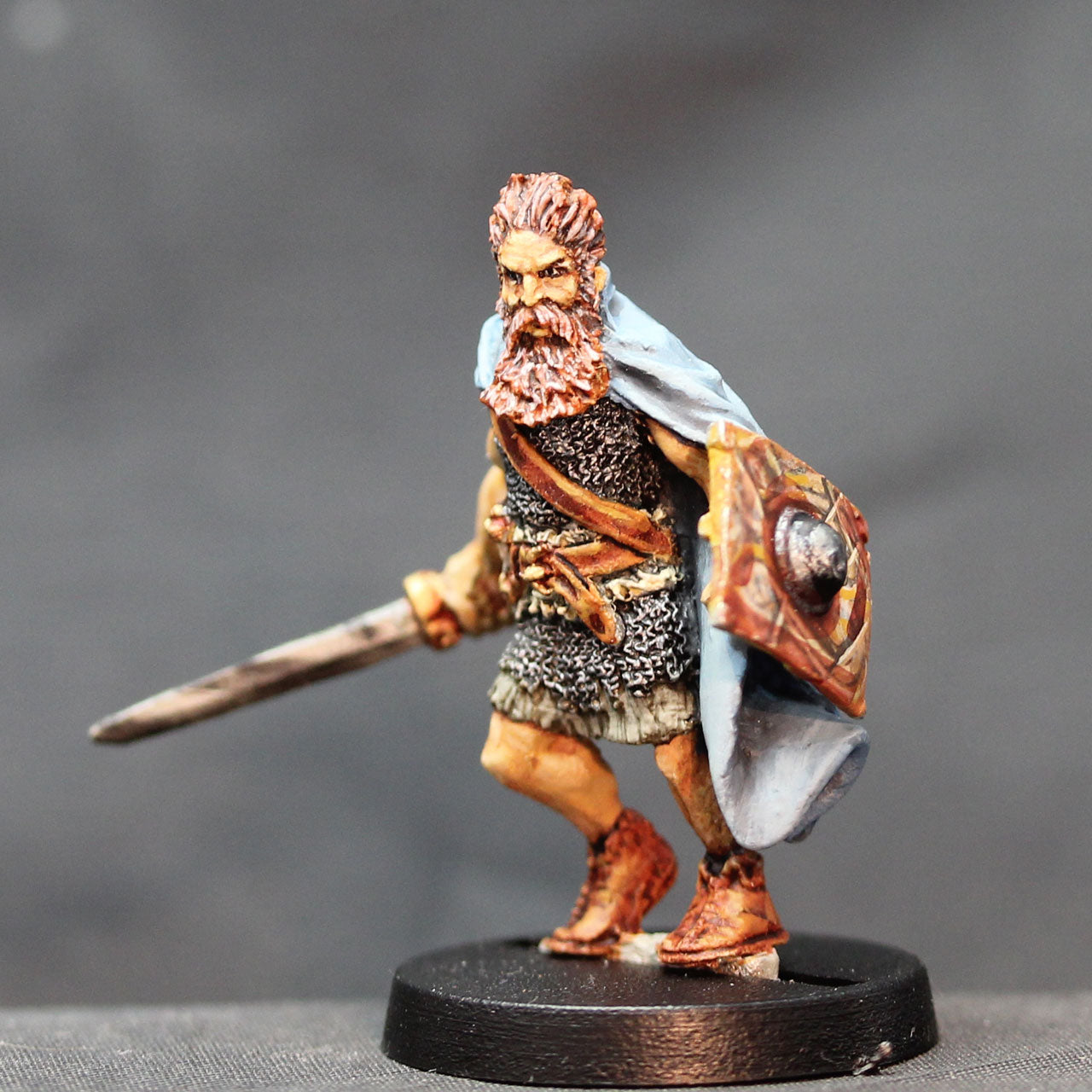 Pict chieftain with sword and shield
