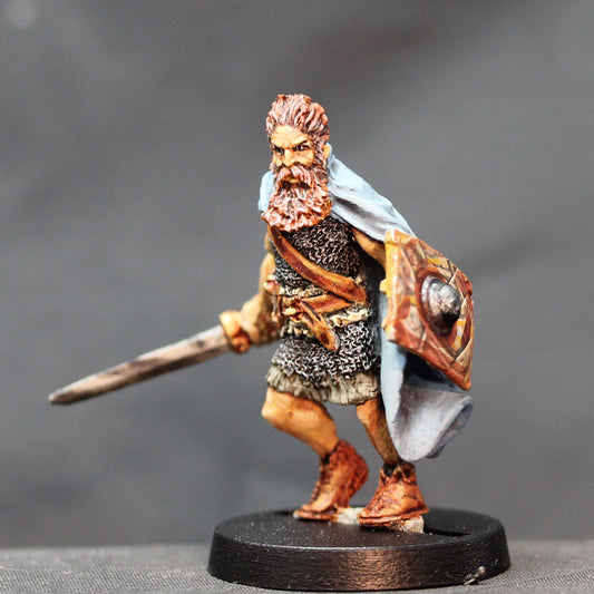 Pict chieftain with sword and shield