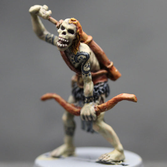 Undead barbarian with bow drawing arrow