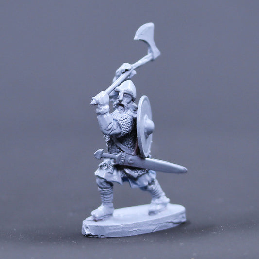 Viking Male armored advancing swinging great axe