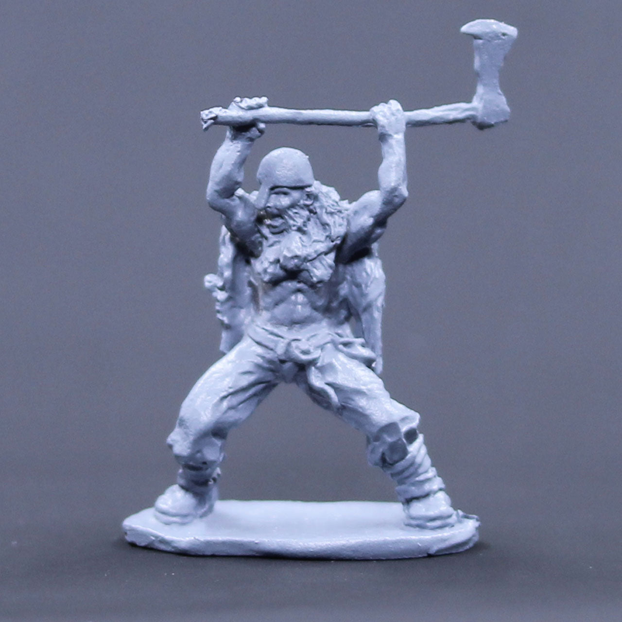 Viking Male berserker with great axe attacking