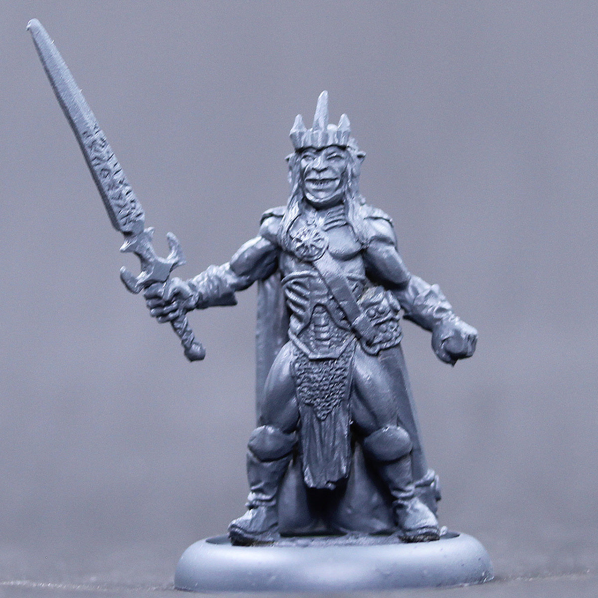 Evil Elf Dragon Lord with rune sword and his sister