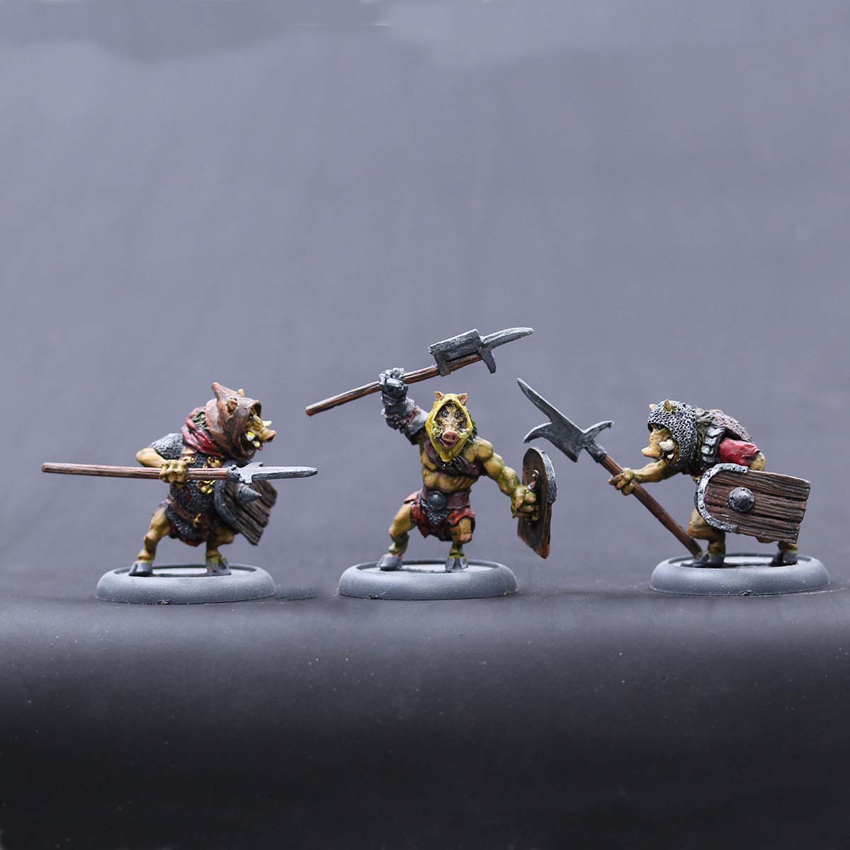 Pig face orcs with polearms